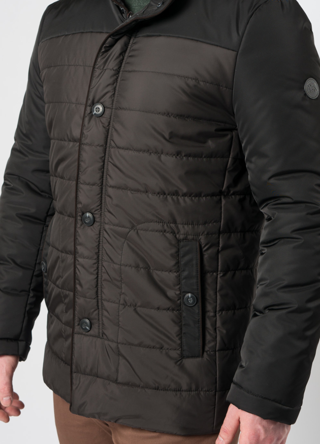 Мужская утепленная куртка черного цвета модель № H-330B универмаг малина