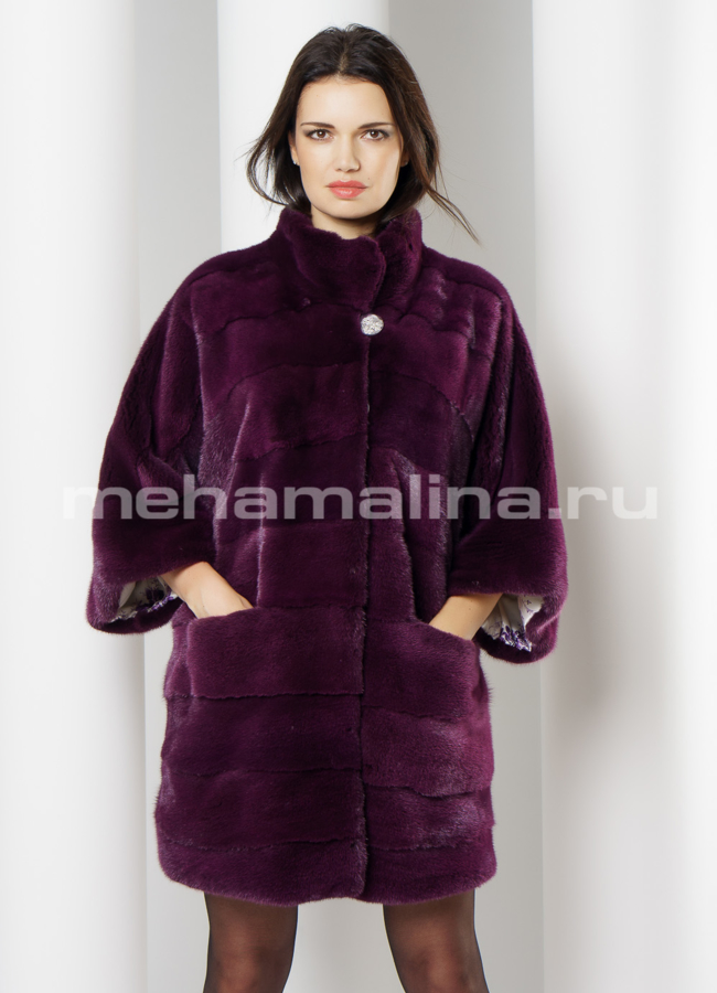 Шуба из норки модель № S-652 универмаг малина