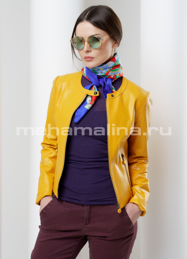 Куртка модель № K-361 меха малина