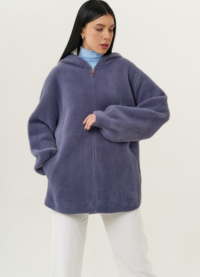 Женский кардиган с  капюшоном модель № 9852 в рассрочку