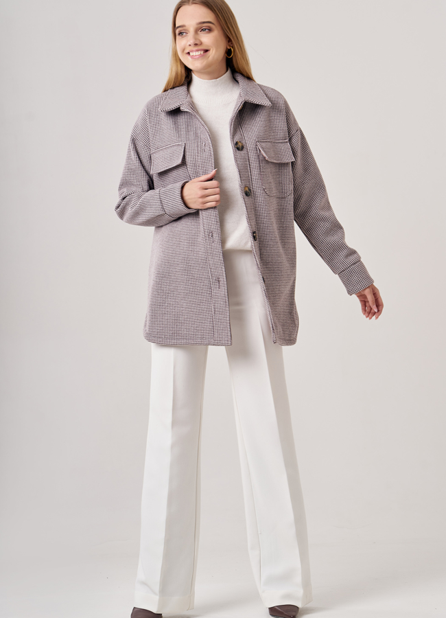 фото Женское пальто-рубашка модель № 01