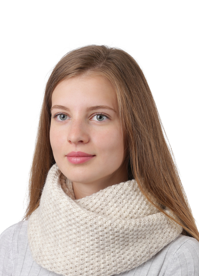 Снуд  модель № А-26 меха малина