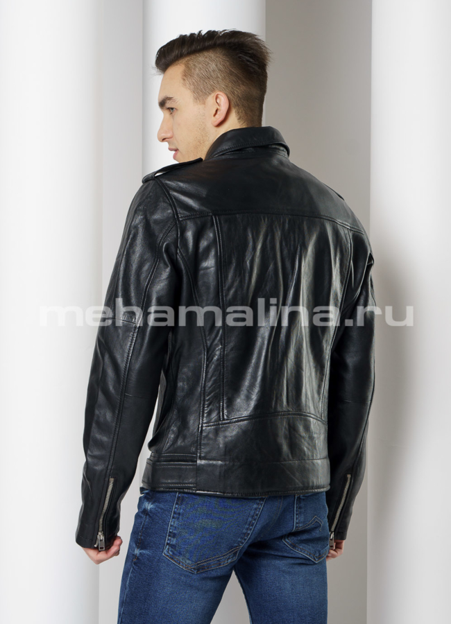 Мужская куртка-косуха из натуральной кожи модель № 010 в кредит