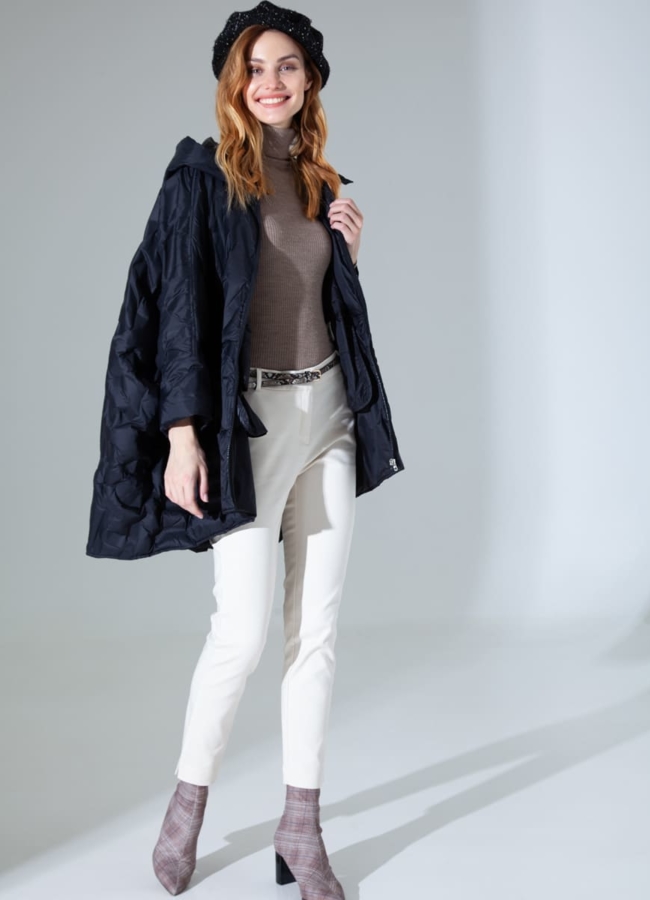 Куртка oversize с капюшоном модель № 8525 в рассрочку