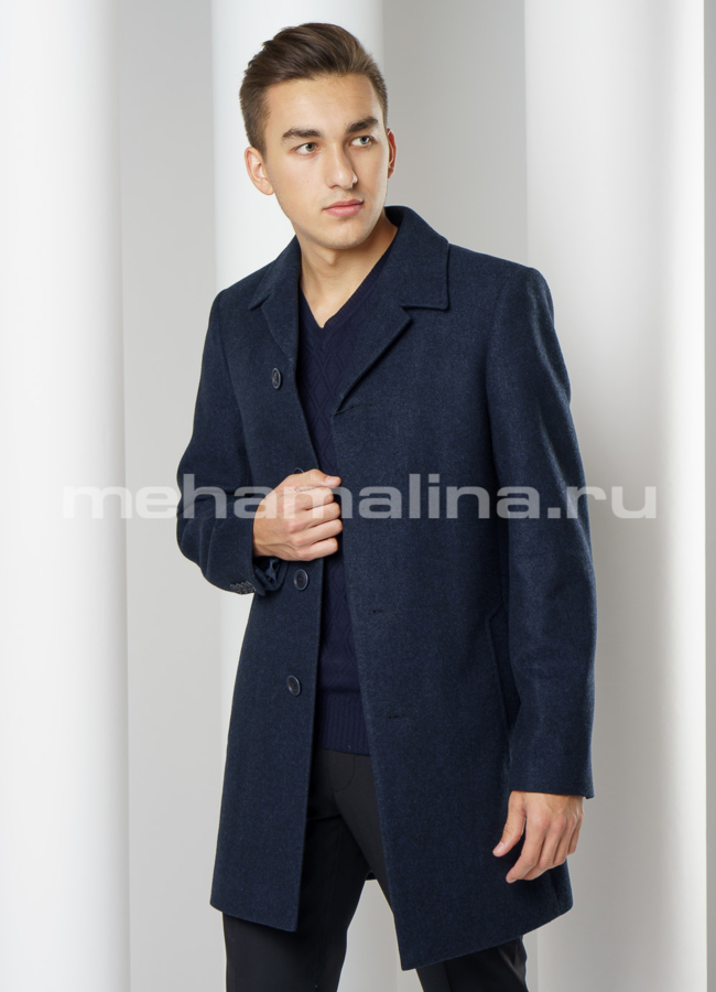 Удлиненное мужское пальто Avalon модель № PK-11 меха малина