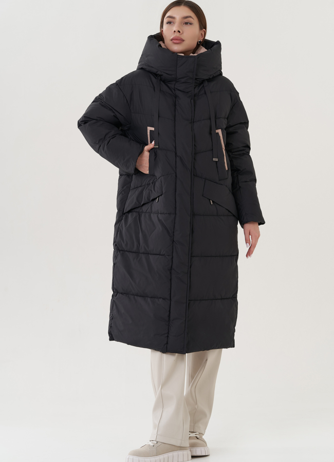 Пуховик женский с капюшоном  модель № 25030 в кредит