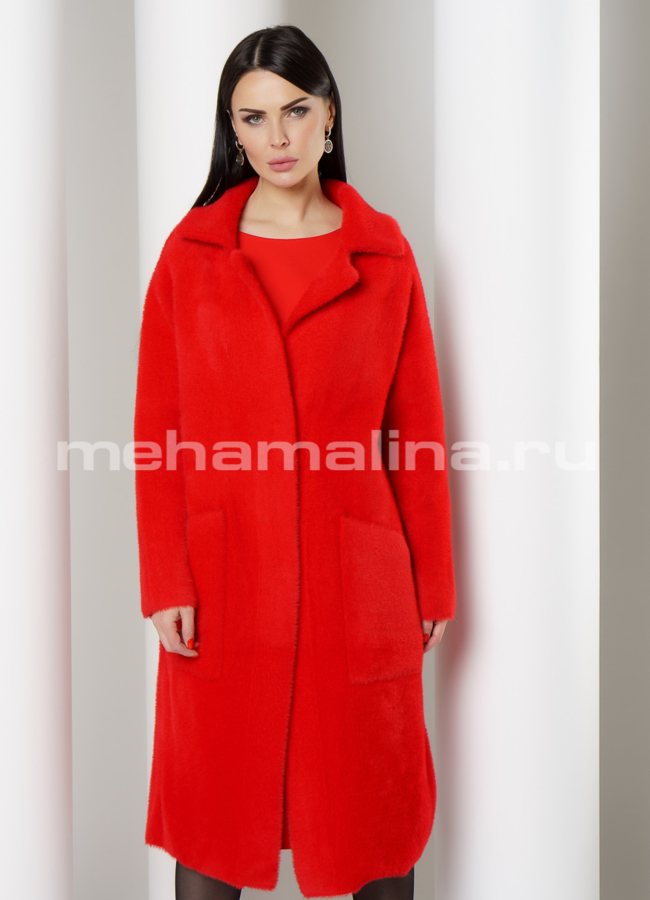 Пальто с английским воротником на кнопках  модель № 231 универмаг малина