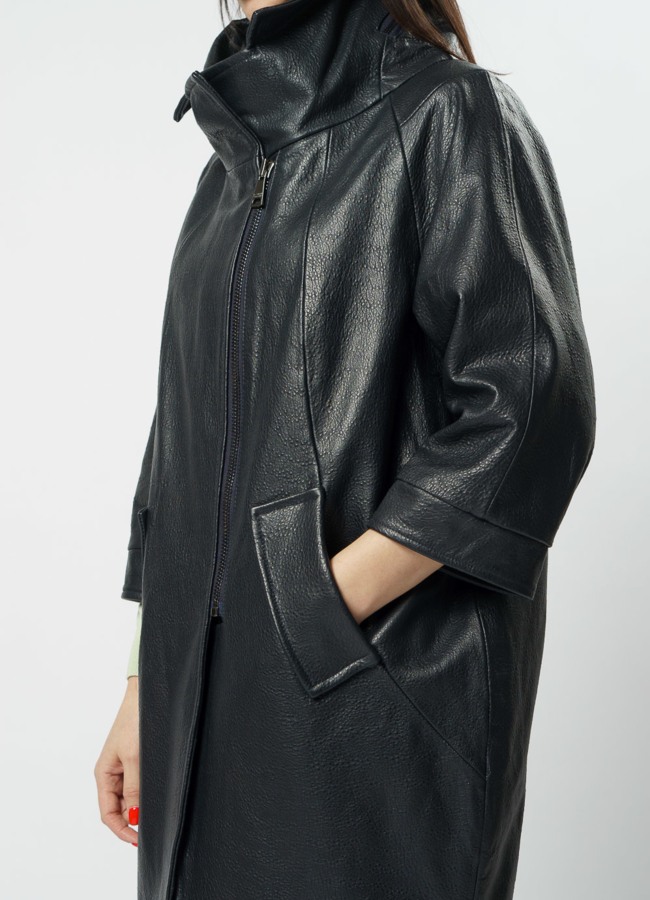 Плащ из натуральной кожи модель № 10746 в рассрочку