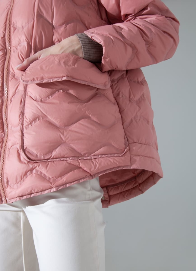 Укороченная куртка в розовом цвете модель № 8523 в рассрочку
