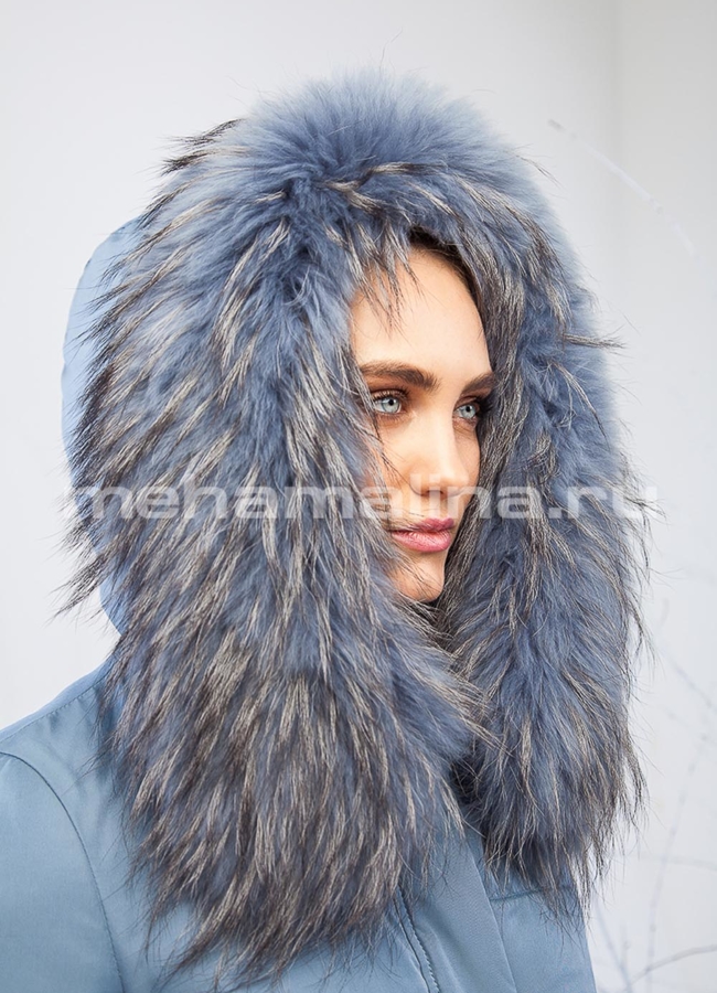 Тканевый удлиненный пуховик модель № П-194 в рассрочку