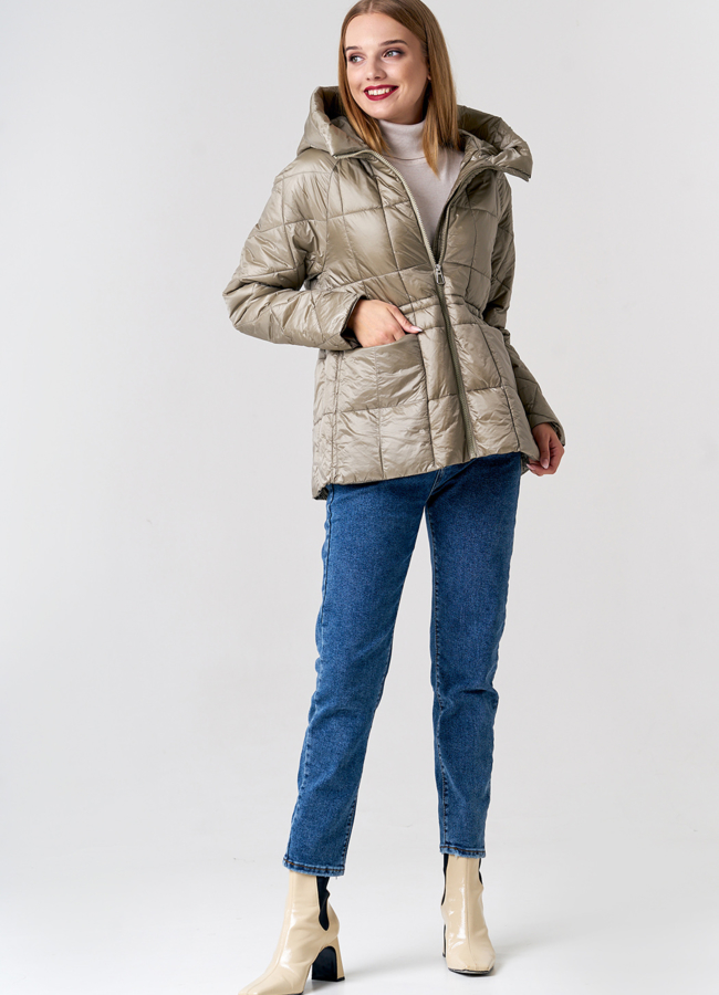 Женская куртка с капюшоном модель № 21579 универмаг малина