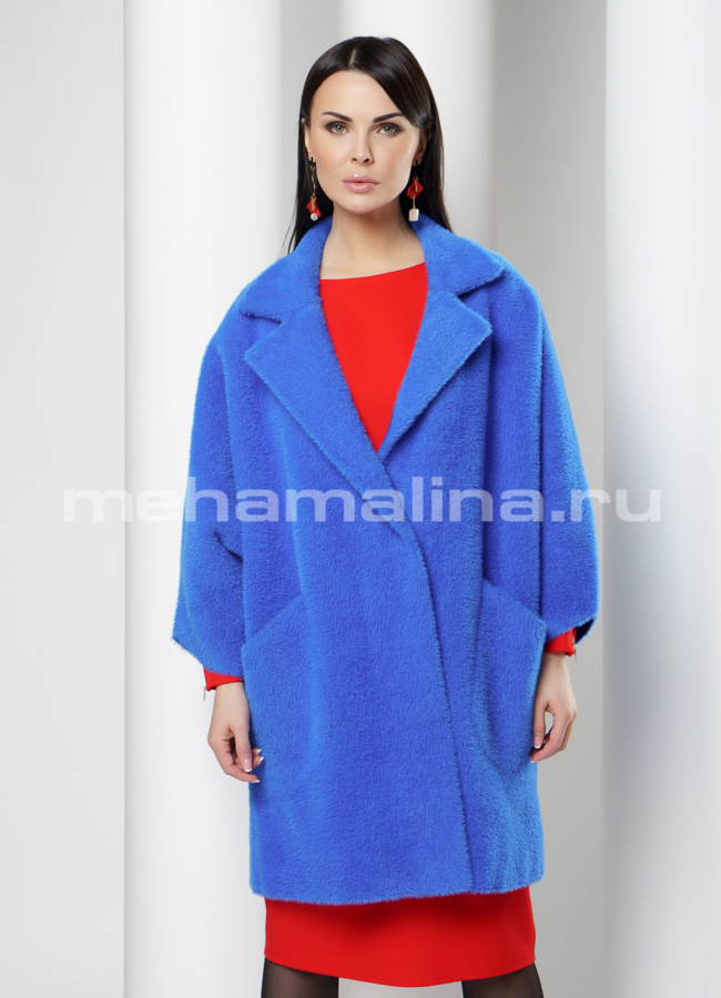 Пальто из микроворса модель № 1661 универмаг малина