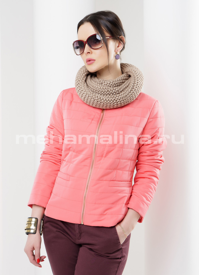 фото Куртка женская розовая модель № PK-1