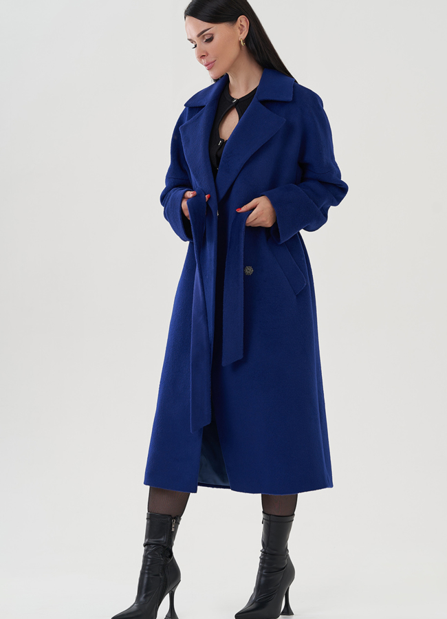 Женское пальто с английским воротником   модель № 82084 универмаг малина