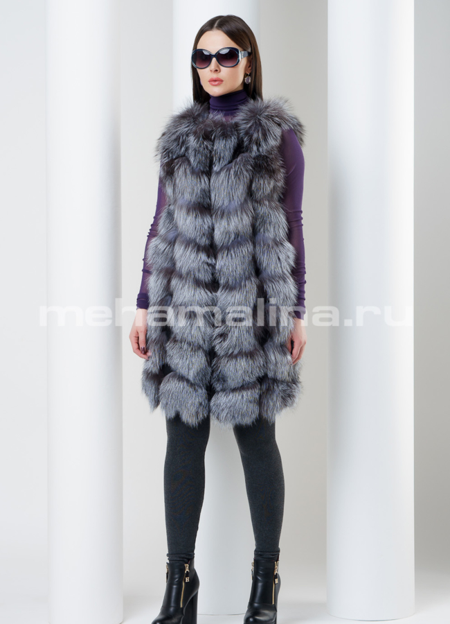 Жилет из чернобурки модель № M-130 в кредит
