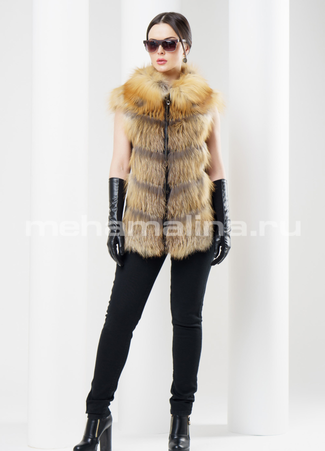 Жилет из лисы модель № M-97 в рассрочку