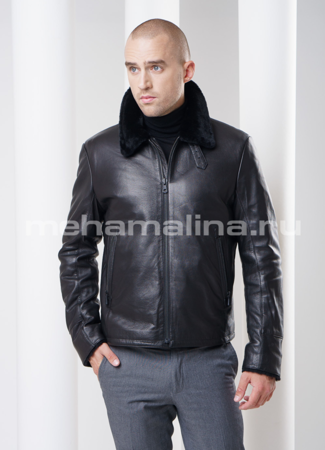 Классическая мужская дубленка модель № DM-67 в кредит