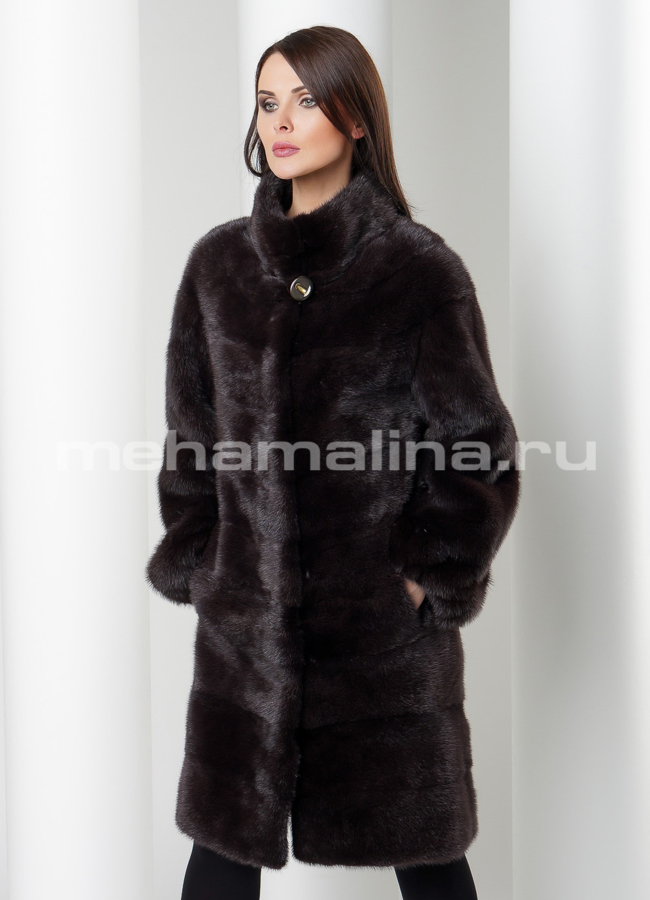 Шуба из норки модель № S-538 универмаг малина