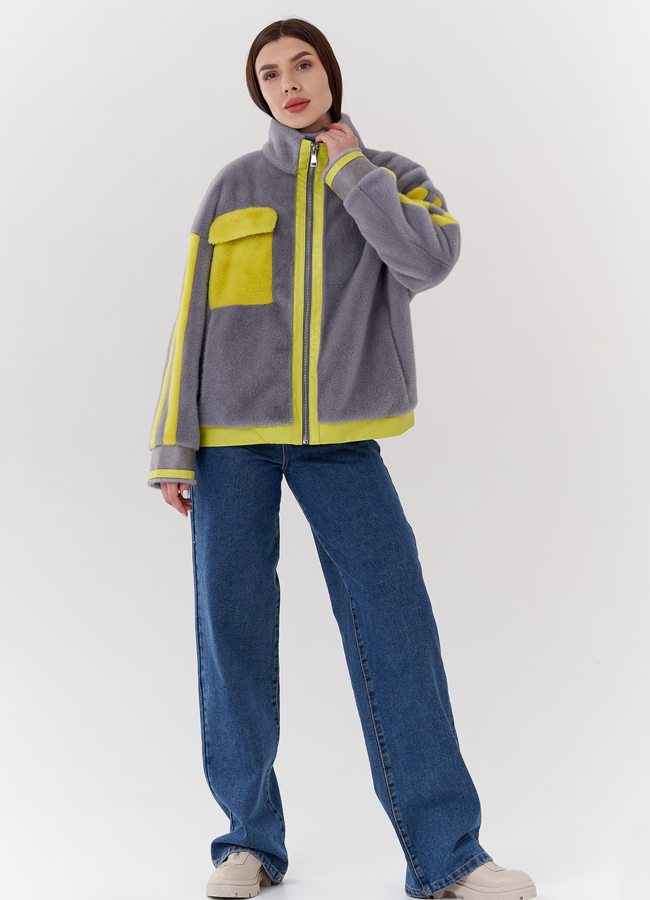 Женское пальто в стиле спорт-шик модель № 24122 универмаг малина