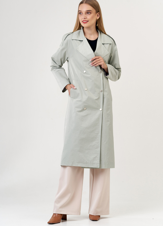 фото Классический двубортный тренч модель № 21260