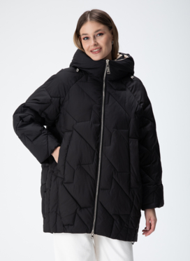 Женский пуховик с капюшоном 