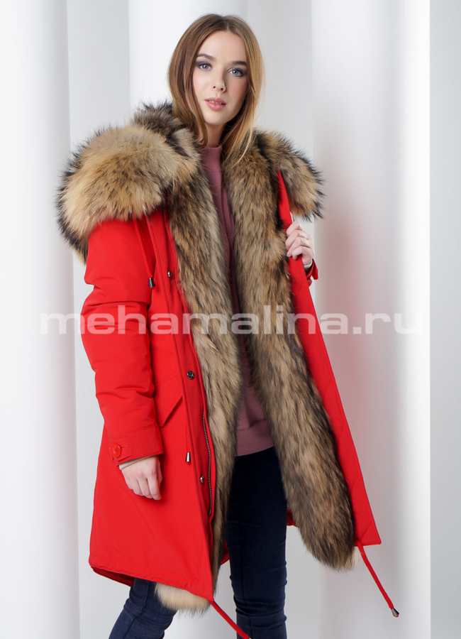Парка Malina siberian wear модель № П-283 меха малина