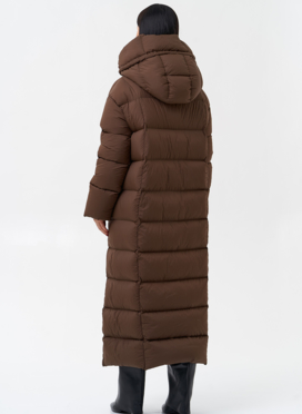 Женский пуховик с капюшоном 