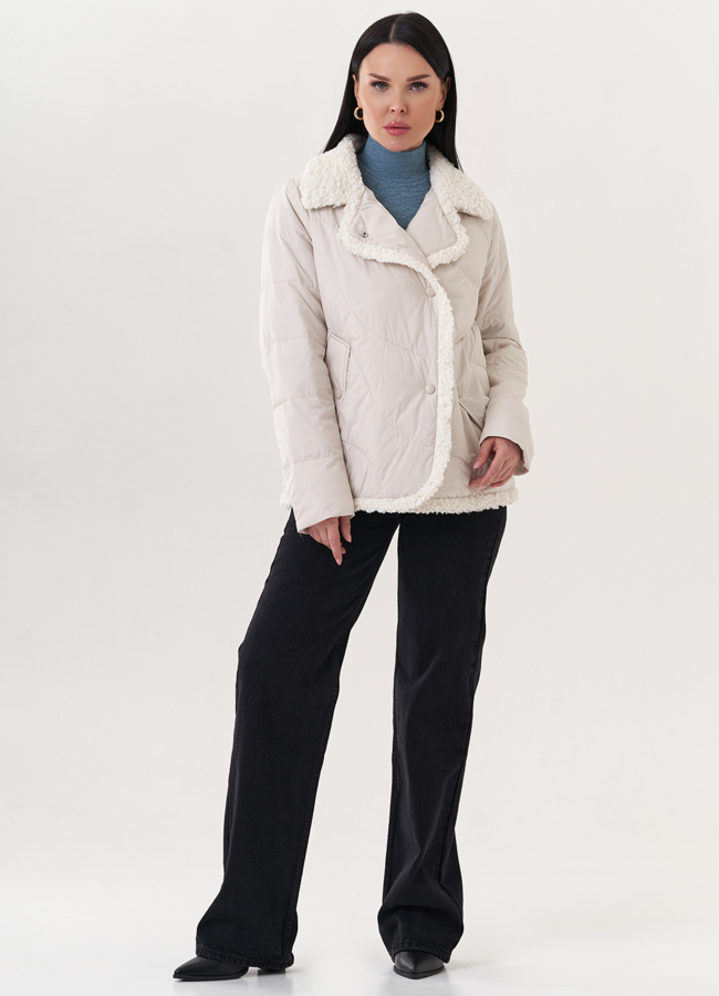 фото Куртка с отделкой эко мехом модель № 26870