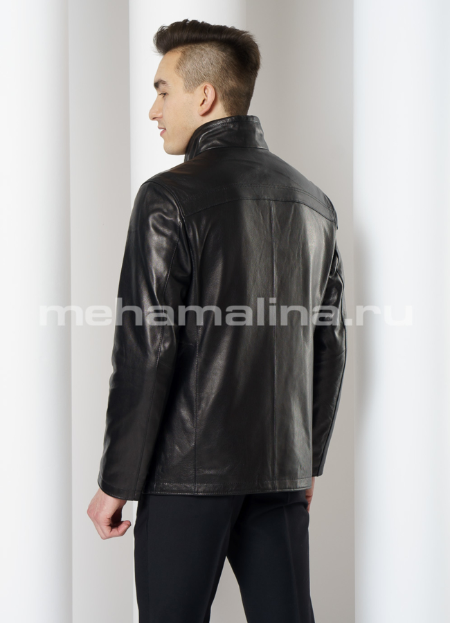 фото Куртка из натуральной кожи на молнии модель № 1893