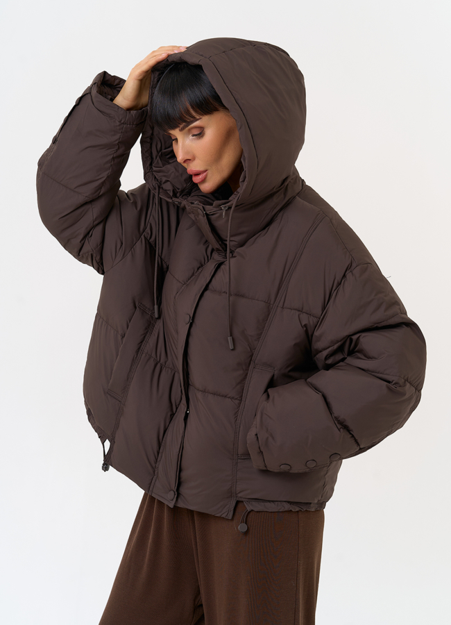 Женский короткий пуховик с капюшоном модель № 31580 в рассрочку Женский короткий пуховик с капюшоном модель № 31580 в рассрочку