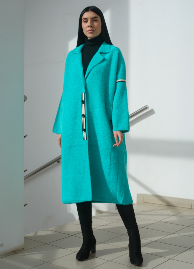 Женский кардиган оверсайз с английским воротником  модель № 22479 в кредит