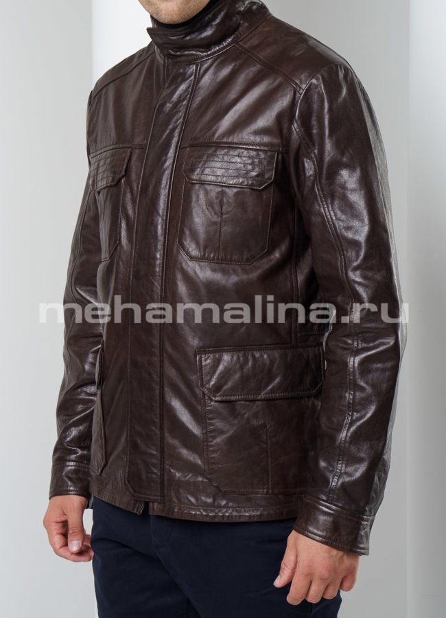 Куртка модель № KP-191 меха малина