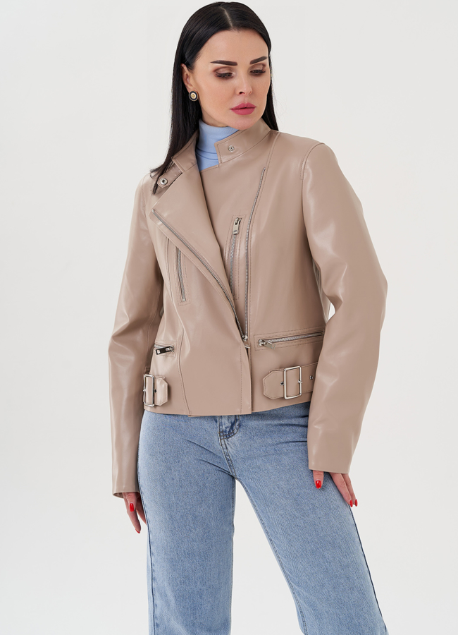 Женская куртка из эко кожи  модель № 24219 в рассрочку