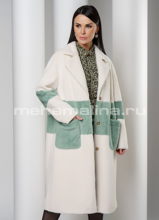 Женское ворсовое пальто модель № 17937 универмаг малина