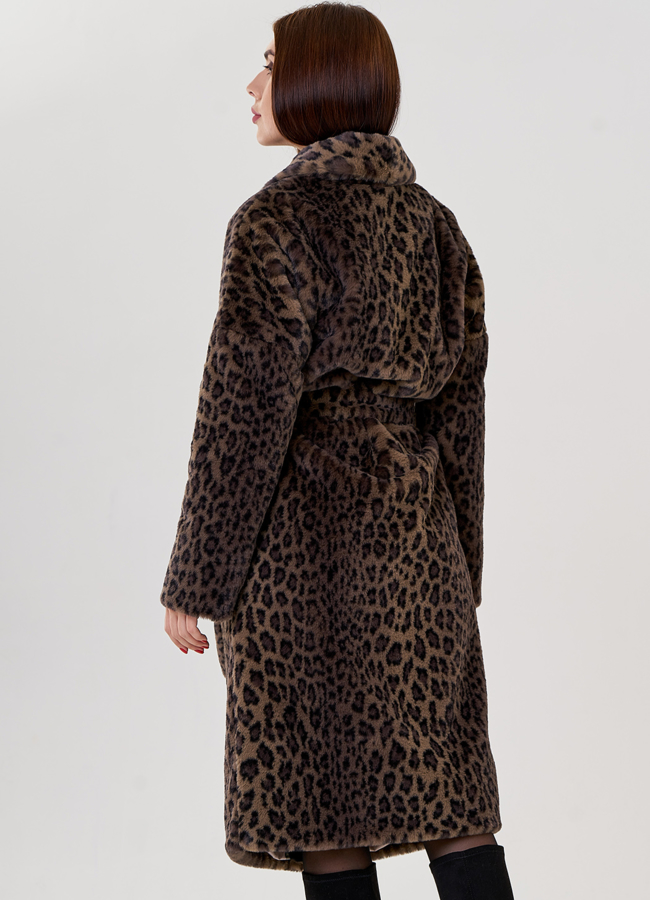 фото Женское пальто из эко меха  модель № 80909