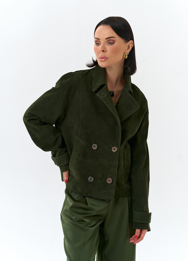 Женская куртка из натуральной замши модель № 32524 в кредит