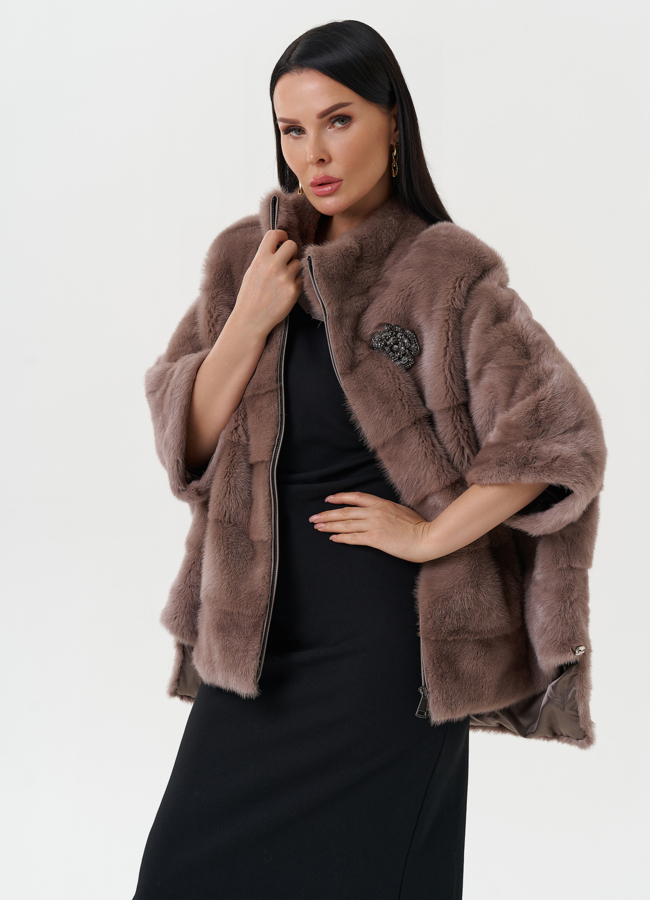 Норковая шуба-трансформер модель № 2175 универмаг малина