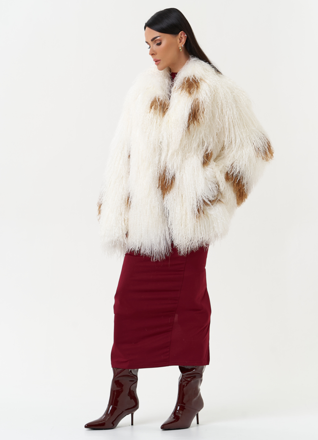 Женская шуба из меха ламы модель № 30634 универмаг малина Женская шуба из меха ламы модель № 30634 универмаг малина