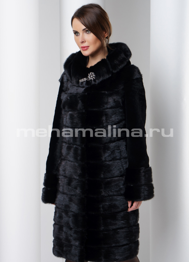 Шуба из норки модель № S-541 универмаг малина