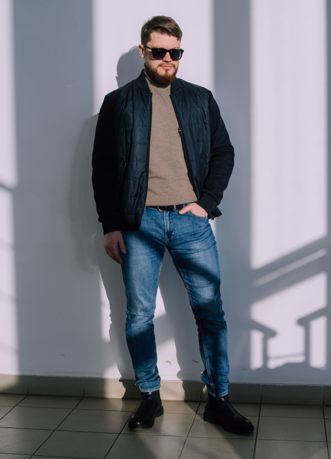 Куртка бомбер синего цвета  модель № 22457 универмаг малина Куртка бомбер синего цвета  модель № 22457 универмаг малина