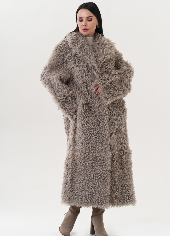 Двухсторонняя натуральная дубленка модель № 26829 универмаг малина