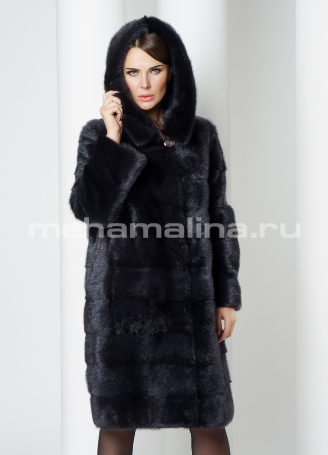 Шуба из норки модель № S-632 универмаг малина