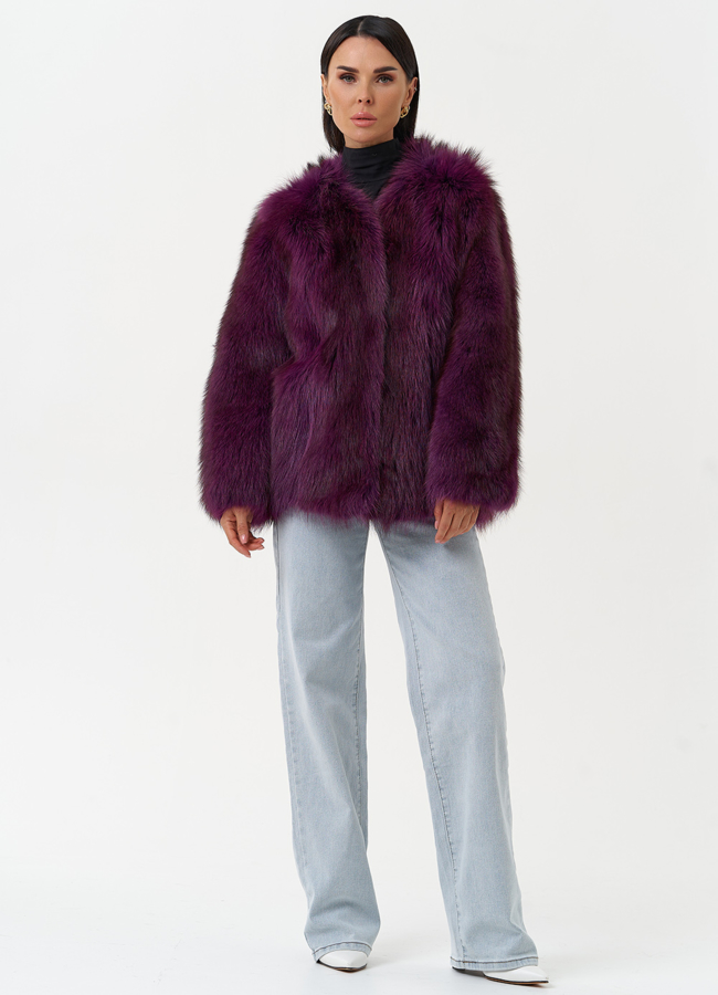 Женская куртка из меха канадского енота модель № 31085 универмаг малина Женская куртка из меха канадского енота модель № 31085 универмаг малина