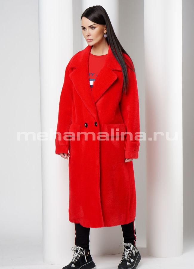 Женское пальто oversize модель № 623 универмаг малина
