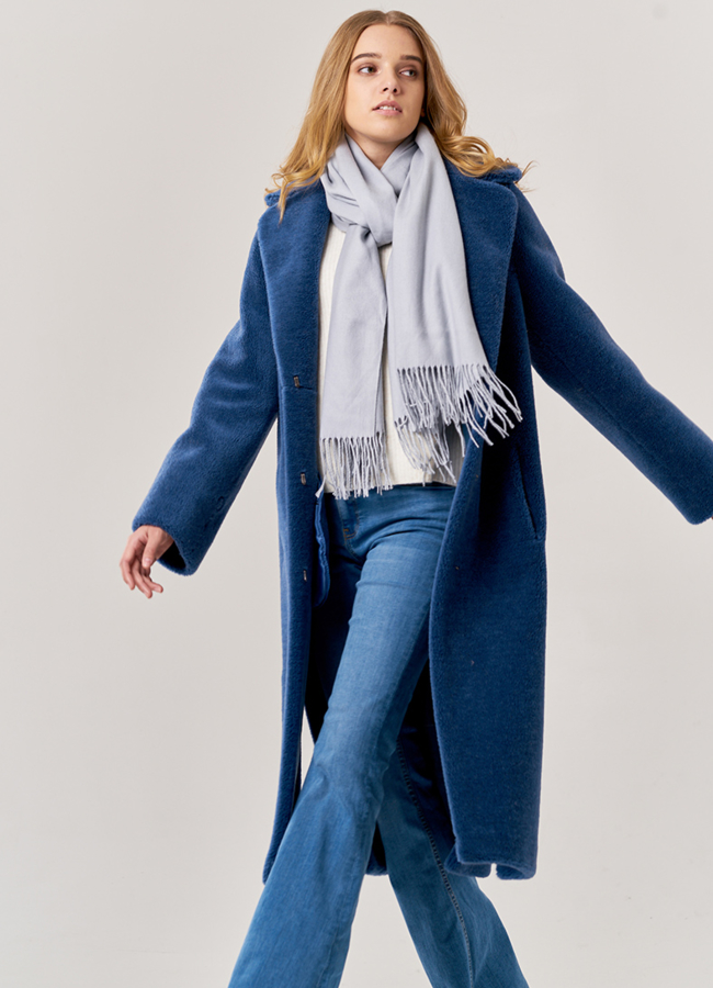 Палантин  модель № 28 меха малина