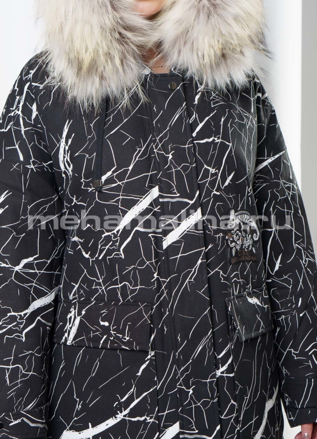 Парка меховая  модель № П-169 универмаг малина