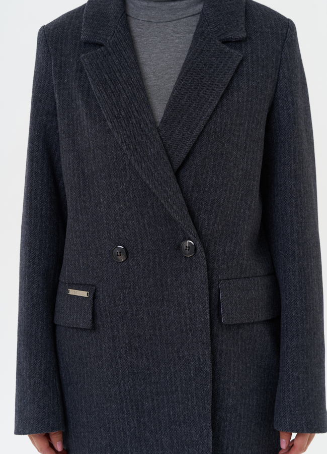 Пальто с английским воротником  модель № 27681 универмаг малина