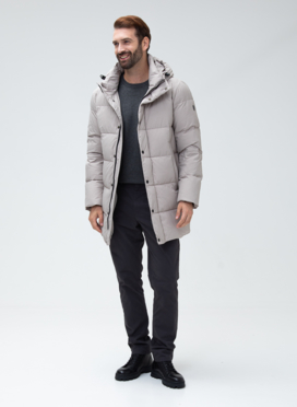 Мужской пуховик с капюшоном 