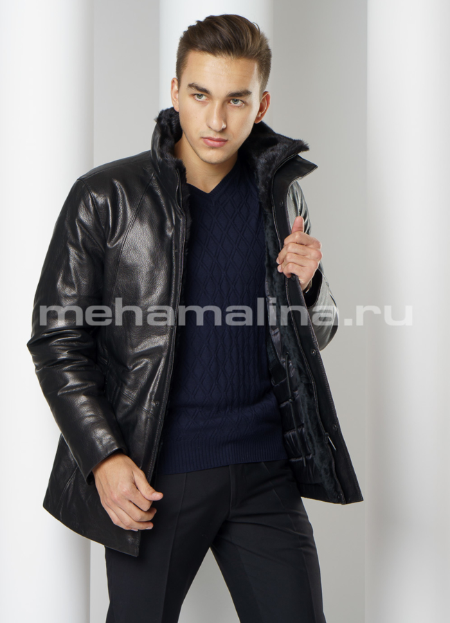 Мужской пуховик модель № ПМ-95 универмаг малина