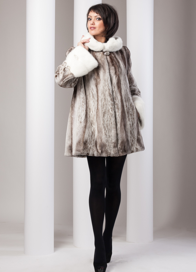 Шуба стриженая норка модель № S-49 в кредит